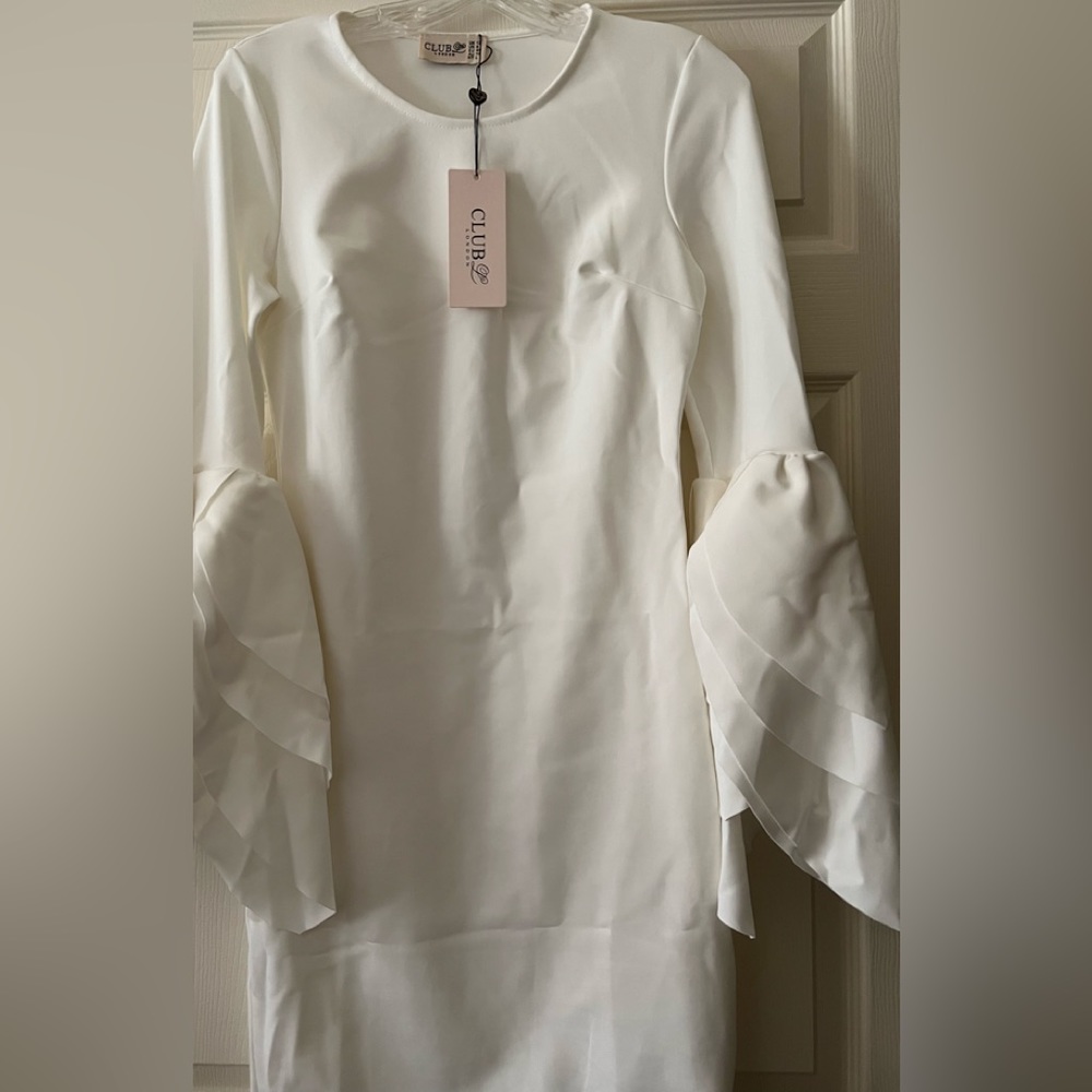NWT ASOS CLUB L BODY-CON SCUBA MINI DRESS 8 - Picture 9 of 10